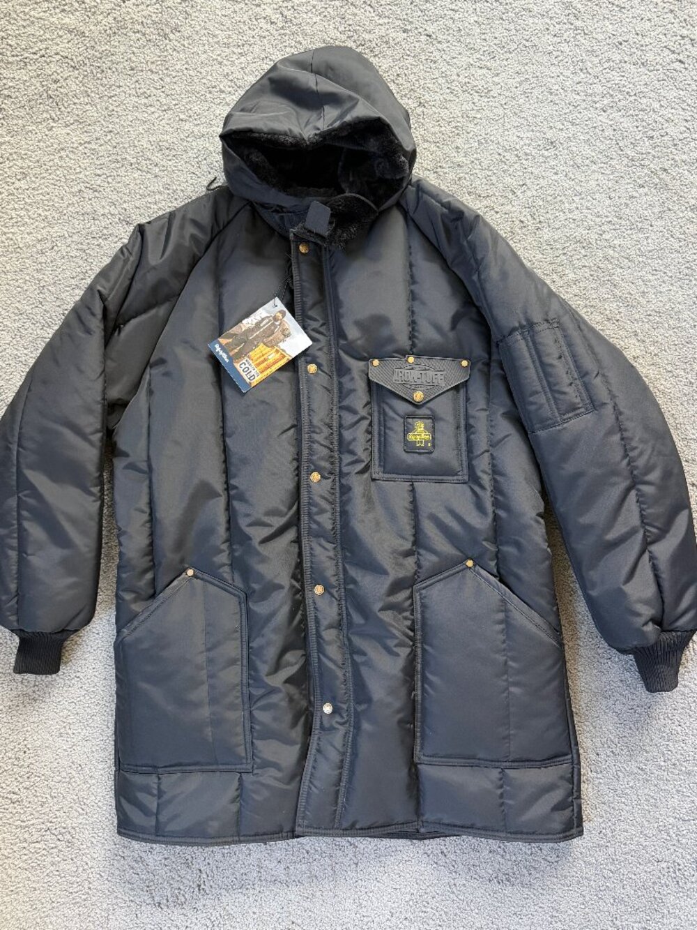 NWT RefrigiWear IronTuff Ice Parka Black Heavy Duty Extreme Cold Winter Coat 2XL